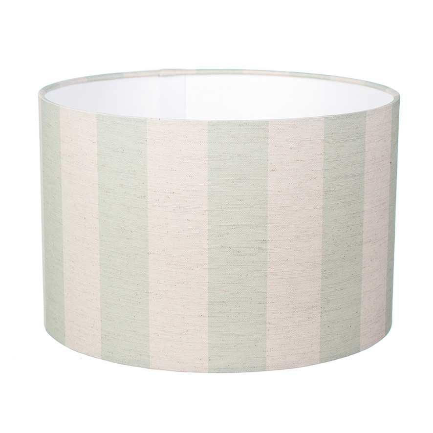 Green striped large lampshade