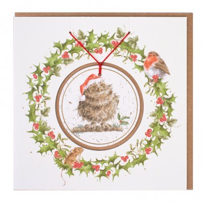 'Christmas Owl' Christmas Decoration card