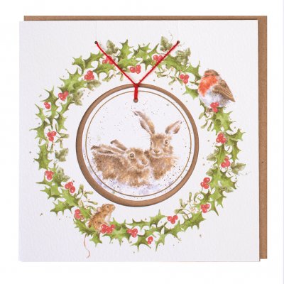 'Warm Wishes' Christmas Decoration card