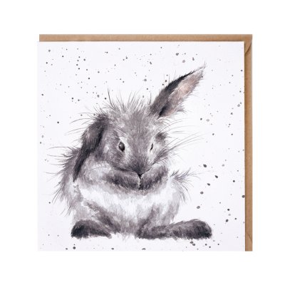 'Bathtime' rabbit card