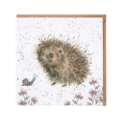 'A Prickly Encounter' hedgehog card