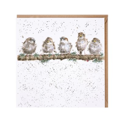 'Chirpy Chaps' sparrow card
