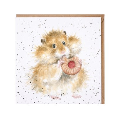 'The Diet Starts Tomorrow' hamster and biscuit card