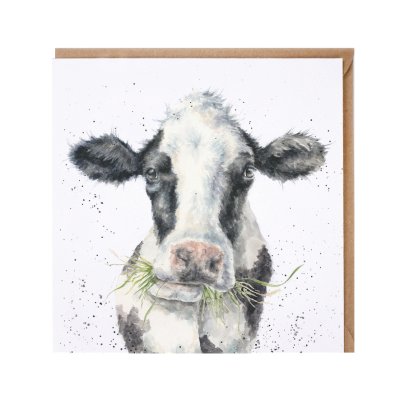 'Milk Maid' cow card