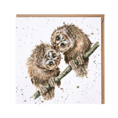 'Two Heads are Better than One' owl card