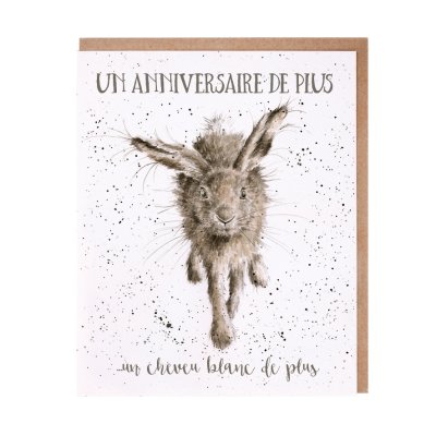 Hare French birthday card