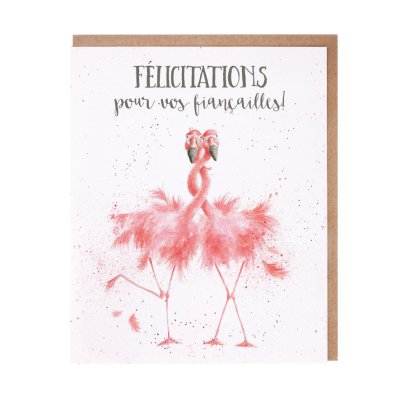 Flamingo French card