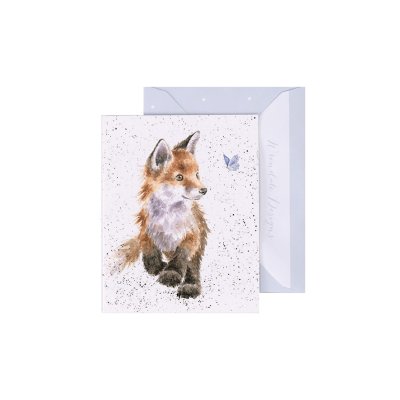 Fox and butterfly mini card