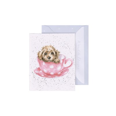 Puppy in a teacup mini card