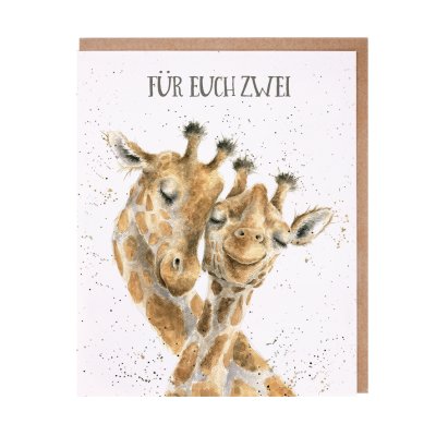 Giraffe German anniversary card