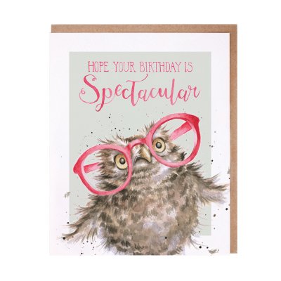 'Spectacular' owl birthday card