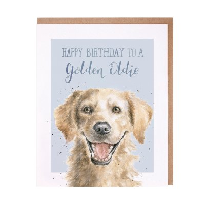 'Golden Oldie' golden retriever birthday card