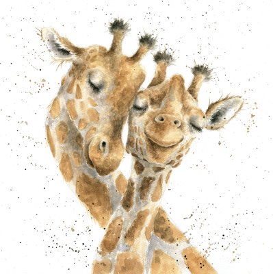 'Be-Long Together' giraffe artwork print