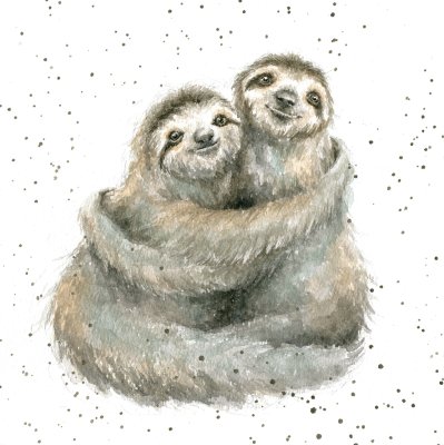 'Big Hug' sloth artwork print