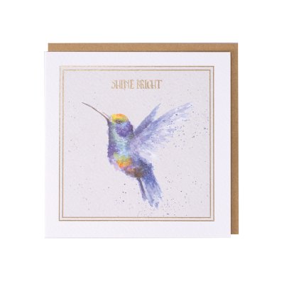 Hummingbird Shine Bright greeting card