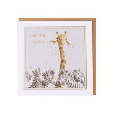Giraffe and zebra dare to be different greeting card