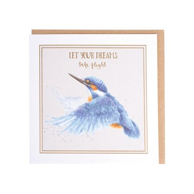 Let your dreams take flight kingfisher card