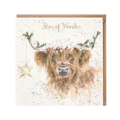 Highland Cow Christmas card