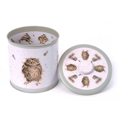 Owl and hare biscuit barrel
