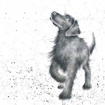 'Walkies' Labrador artwork print
