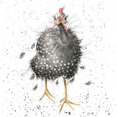 'Queen of the Catwalk' guinea fowl artwork print