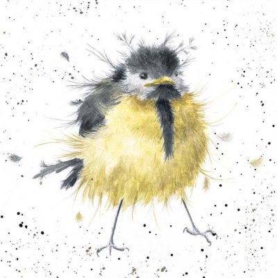 'A Little Birdie' great tit bird artwork print
