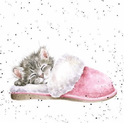 'The Snuggle is Real' cat artwork print