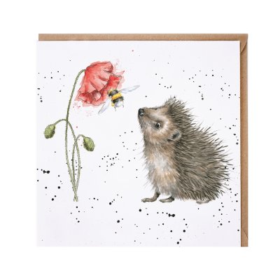 'Busy as a Bee' hedgehog card