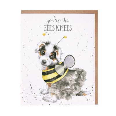 Puppy in a bee costume card