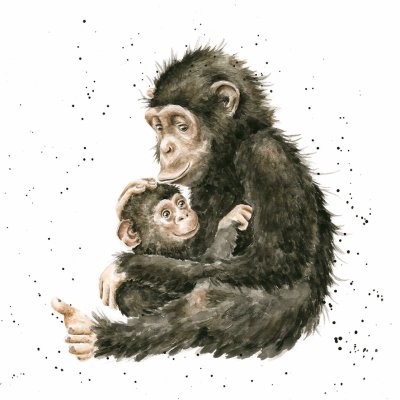 'Just the Two of Us' monkey artwork print
