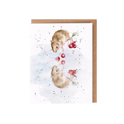 Mouse and berry card with wildflower seeds