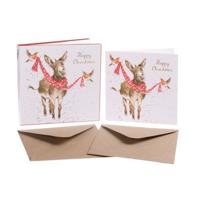'All Wrapped Up' Donkey Christmas Card Box Set